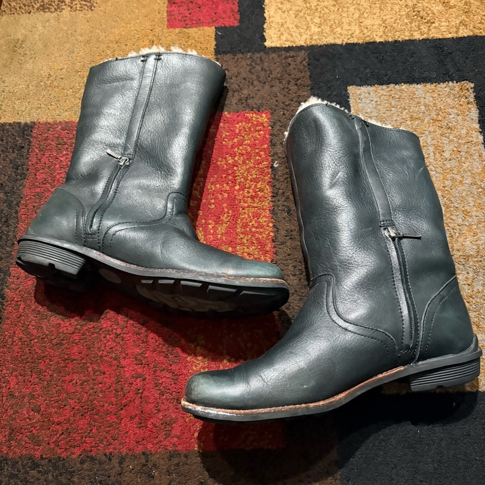 UGG Australia Bellevue Leather Boots — Black, Women’s Size 8.5 - Picture 3 of 8